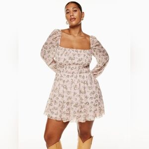 Aritzia Wilfred Tempest Floral Smocked Mini Dress